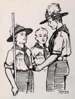 Gerritsen Vilmos (1878-1920) : 31 db jelzett tusrajza kb 18x13 cm méretben Nagyrészt megjelent grafi...