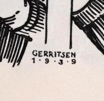 Gerritsen Vilmos (1878-1920) : 31 db jelzett tusrajza kb 18x13 cm méretben Nagyrészt megjelent grafi...