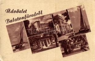 Balatonfüred - 7 db modern városképes lap / 7 modern town-view postcards