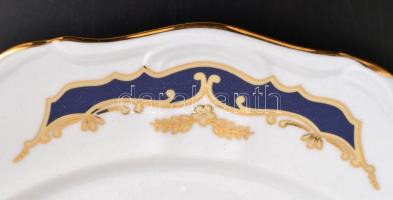 Iris porcelán süteményes készlet. Matricás, jelzett, hibátlan