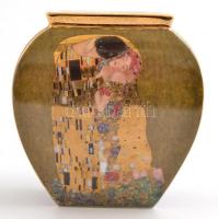 Goebel Klimt kis váza, matricás, jelzett, hibátlan, m:10,5 cm