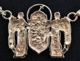 Arany(Au) 14K angyalos címeres nyaklánc, jelzett, h: 43 cm, nettó: 21,1 g