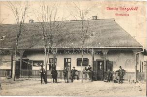 1910 Mézged, Meziad; Községháza / town hall (kopott sarok / worn corner)