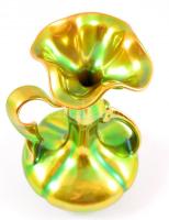 Zsolnay eozin mázas váza, jelzett, kopásnyomokkal, m: 21 cm