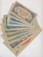 1944. 1P-100P (10x) "A Vöröshadsereg Parancsnoksága" egyik 1 Pengős sorszámozottT:III,III-