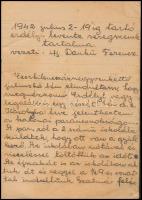 Danku Ferenc: 1942 július 2-19-ig tartó erdélyi levente seregszemle. Kéziratos füzet