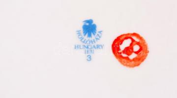 Hollóházi Szász Endre által tervezett mintával díszített porcelán váza, jelzett, hibátlan, m: 30 cm