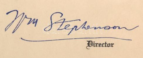 1945 Brit titkosszolgálat szolgálati emléklapja  William Samuel Stephenson fedőnevén ,,Rettenthetetl...