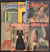 cca 1928-1950 Divatlapok 8 db és divat témájú nyomtatványok 26 db