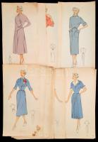cca 1928-1950 Divatlapok 8 db és divat témájú nyomtatványok 26 db