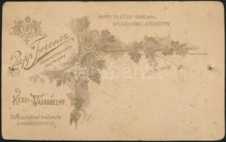 cca 1890 Vadász portréja Kézdivásárhely. 9x12 cm