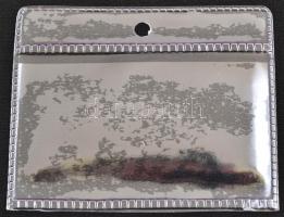 Cipősdoboznyi kis méretű, lefűzhető fóliatasak, tok  5x8 cm