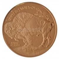 Amerikai Egyesült Államok 2014. aranyozott emlékérme, a "Buffalo Nickel" nagyméretű aranyo...