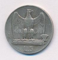 Olaszország 1929R 5L Ag "III. Viktor Emánuel" T:2- kis ph., patina
Italy 1929R 5 Lire Ag ...