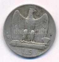 Olaszország 1929R 5L Ag "III. Viktor Emánuel" T:2- kis ph., patina
Italy 1929R 5 Lire Ag ...