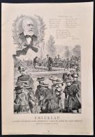 1894 A székes fővárosi elemi népiskolai tanulók Kossuth Lajos sírjánál. Rotációs fametszet 25x37 cm