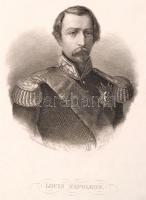 Louis Napoleon acélmetszetű portré / engraving 11x16 cm