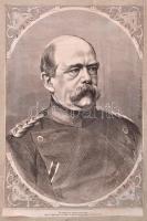 Bismarck portré. Rotációs fametszet. 24x37 cm