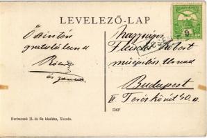 Vecsés, Vasútállomás, gázlámpák a vágányok között. Herbacsek H. és fia kiadása / Bahnhof / railway s...