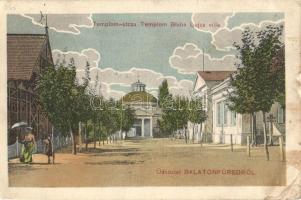 1916 Balatonfüred, Templom utca, Blaha Lujza villa (kis szakadás / small tear)