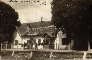 1931 Tornanádaska, vasútállomás (Az ország legészakibb fekvésű vasútállomása a Miskolc-Tornanádaska vasútvonalon) / Bahnhof / railway station. photo + Tornanádaska-Miskolc 165. sz. mozgóposta