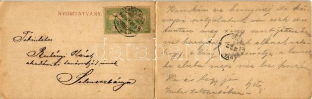 1903 Turócszentmárton, Turciansky Svaty Martin; tér / square. panoramacard (EK)