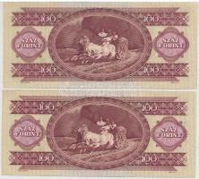 1975. 100Ft (2x) sorszámkövetők T:II 
Adamo F33