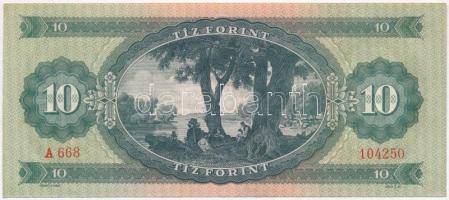1962. 10Ft fordított hátlapi "01"-es alapnyomattal T:II 
Adamo F6