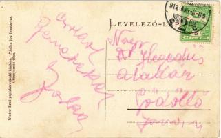 1912 Érsekújvár, Nové Zamky; Kossuth Lajos tér a jövő században, Hangos István Őrangyal É.V. Első te...