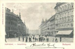 1899 Budapest XIII. Lipót körút, Café Vígszínház kávéház, üzletek. Divald Károly 54/a. sz. (vágott / cut)