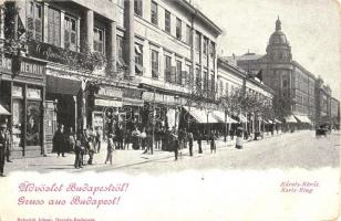 Budapest V. Károly körút, Heller Móric üzlete, könyvesbolt. Kiadja Schmidt Edgar (kopott sarkak / wo...