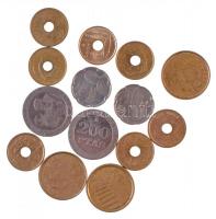 Spanyolország 1990-1998. 14db-os érme tétel, közte több forgalmi emlékkiadás T:2,2- Spain 1990-1998. 14pcs of coins with commemorative issues C:XF,VF