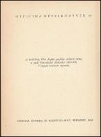 Pest-budai múzsa. Összeállította: Trencsényi-Waldapfel Imre. Officina Képeskönyvek 40. Bp., 1942, Of...