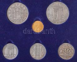 Olasz Államok / Pápai Állam 1525. 1/4D Ag "VII. Kelemen" (9,6g/0.835) + 1650. 1P Ag "...