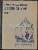 1947 Földrajzi zsebkönyv 1947. Szerk.: Dr. Kéz Andor, Dr. Pécsi Albert. Bp., 1947, Magyar Földrajzi Társaság, 159 p.+1 t. (színes, kihajtható térkép-melléklettel: Közép-Európa országhatárai 1910 óta, 1:500.000, 31x38 cm.) Kiadói illusztrált papírkötés, jó állapotban.