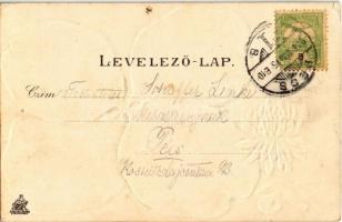 1904 Pécs, vasútállomás, Széchenyi tér, Hadapród iskola, Székesegyház. Fürst Lipót kiadása. Lóherés ...