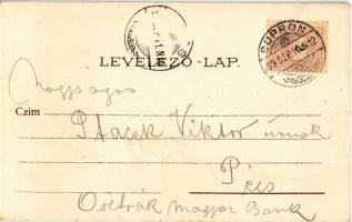 1899 Sopron, Oedenburg; Várostorony, Színház tér. L. F. Kummert Nr. 6201. litho s: Götzinger