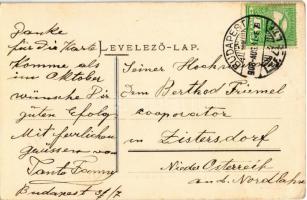 1908 Budapest II. Margit park a Lukács fürdővel. Ganz Antal 192