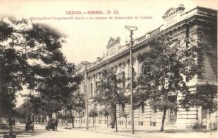 Odessa, La banque de Bessarabie et Tauride / bank, street view. Phototypie Scherer, Nabholz & Co.