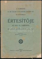 1935-1936 Túrkevei M. Kir. Állam Koedukációs Polgári Fiú- és Leányiskola értesítője az 1934-1935. és...