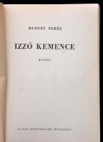 Rudnóy Teréz: Izzó kemence. Regény. A borító Pohárnok Zoltán (1905-1976) munkája. Bp.,1941,Dante. Ki...