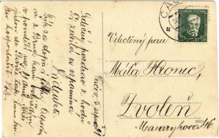 Csácsó, Cacova (Szenice, Senica); templom, iskola, fogyasztási szövetkezet üzlete / Potravné Druzstv...