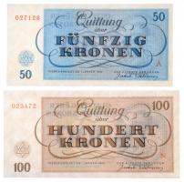 Német Harmadik Birodalom / Cseh-Morva Protektorátus / Theresienstadt gettó 1943. január 1. 1K + 2K +...