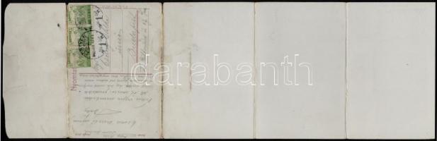 1918 Pöstyén, Pistyan, Piestany; kihajtható 5 részes leporellólap. Donáth Lipót kiadása / foldable 5...