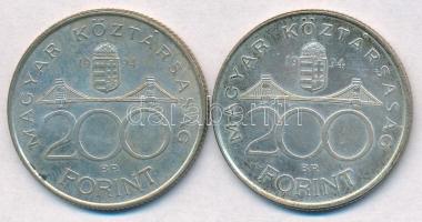 1994. 200Ft Ag "Deák" (2x) T:2