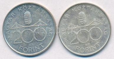 1994. 200Ft Ag "Deák" (2x) T:2