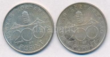 1994. 200Ft Ag "Deák" (2x) T:2