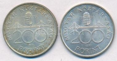 1993. 200Ft Ag "MNB" (2x) T:2