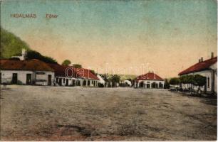 Hidalmás, Hida; Fő tér, Schön üzlete / main square with shop