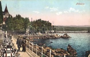 Abbazia - 3 régi városképes lap / 3 pre-1945 town-view postcards
